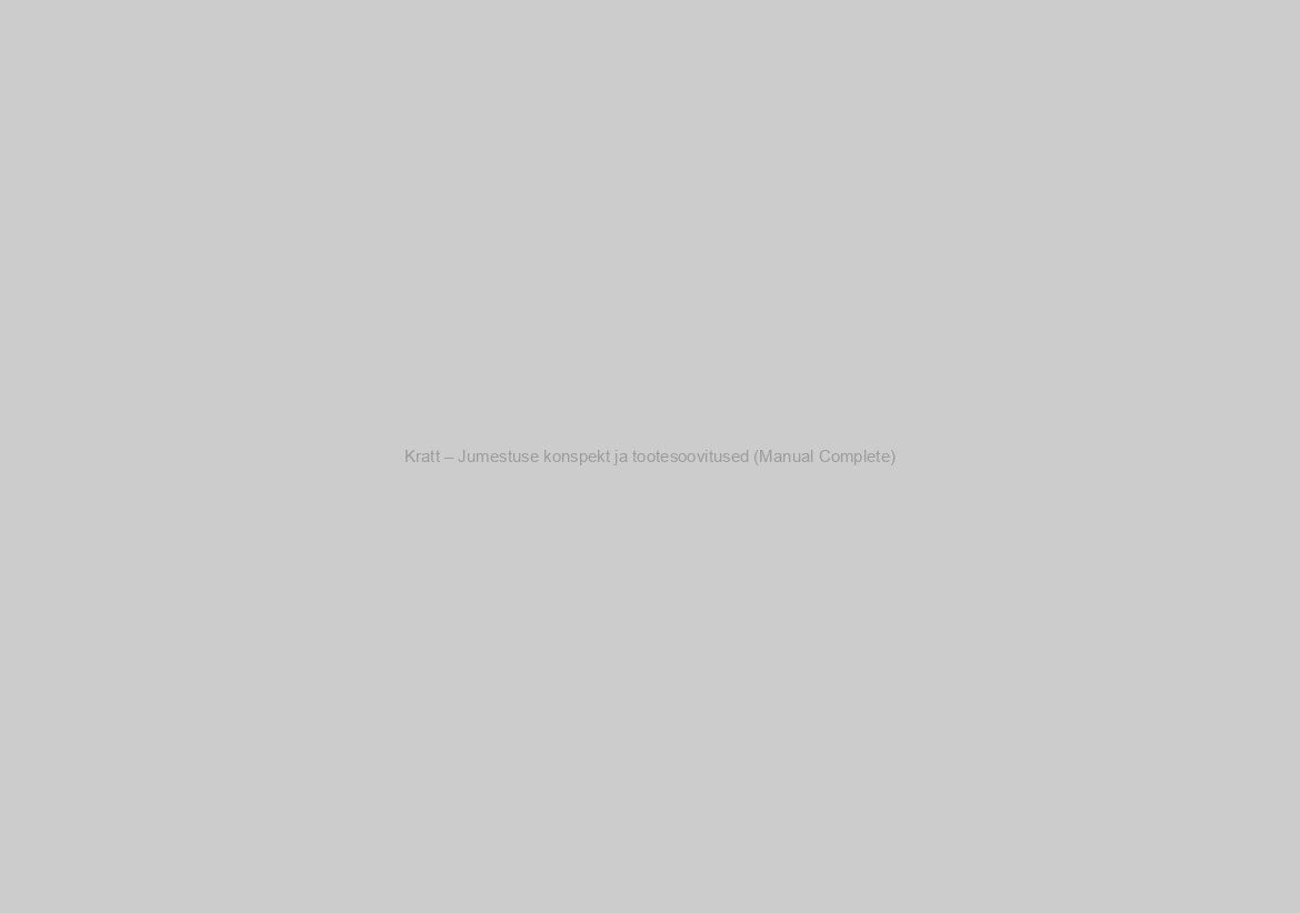 Kratt – Jumestuse konspekt ja tootesoovitused (Manual Complete)